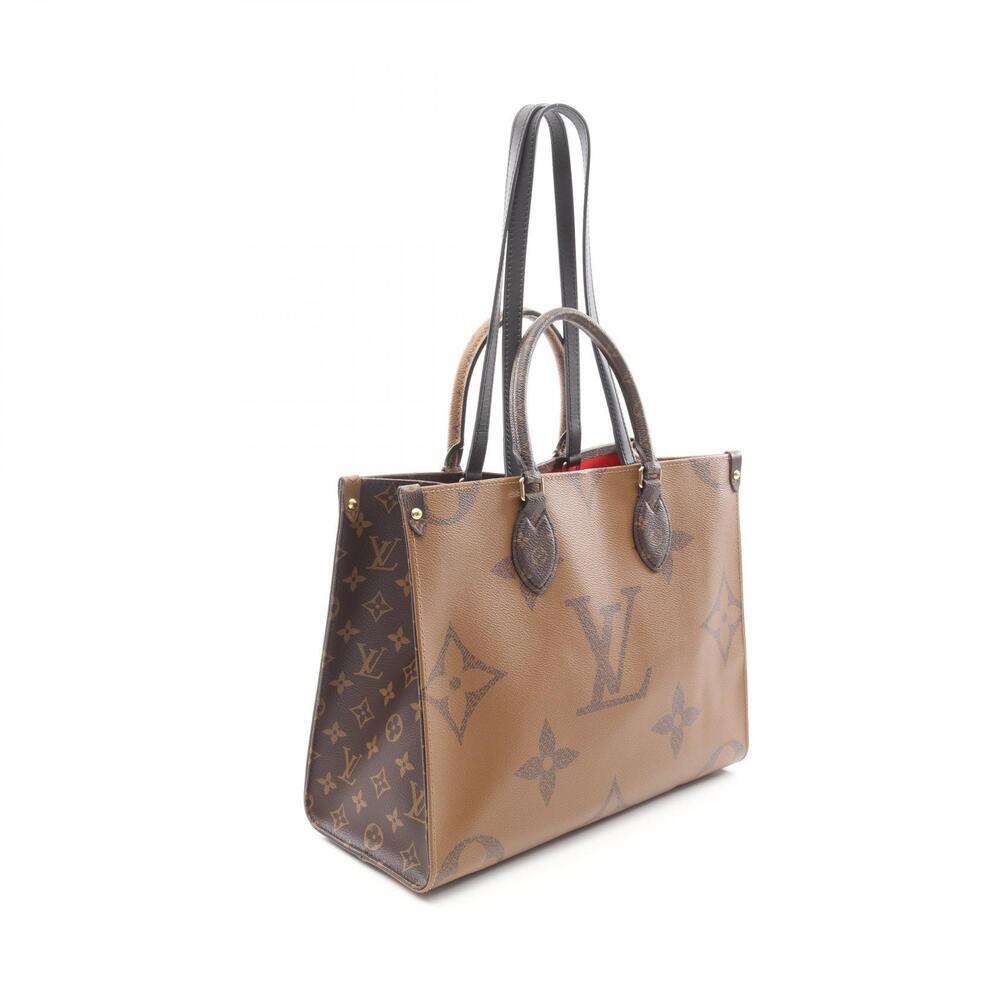 Louis Vuitton OnTheGo Tote Bag Canvas Leather Monogram Giant Reverse Brown - Picture 2 of 5